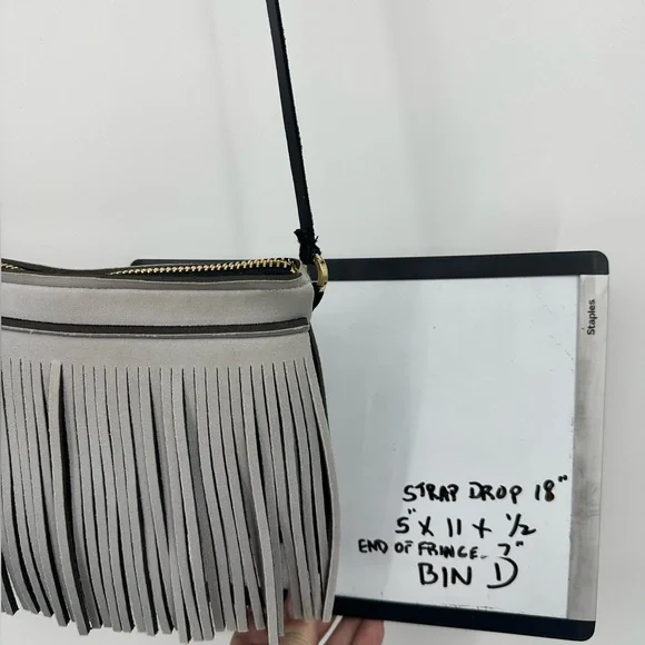 Save My Bag Neoprene Fringe Crossbody Bag Clutch Grey Made in Italy - Picture 11 of 11